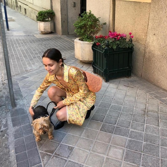 STEFANIA VAIDANI FLORAL MIDI DRESS YELLOW - Picture 2 of 8